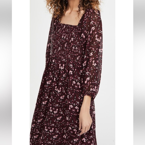 Madewell Floral Shirred Dress - Picture 1 of 5